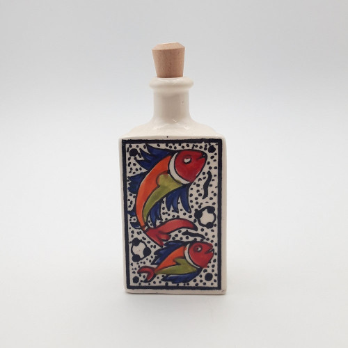 Bouteille d'huile ou de  vinaigre Poissons Colorés - Petit Modèle 2