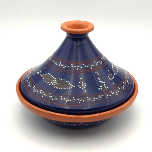 Tajine de cuisson Tatoué Bleu Nuit - D 27 cm 2
