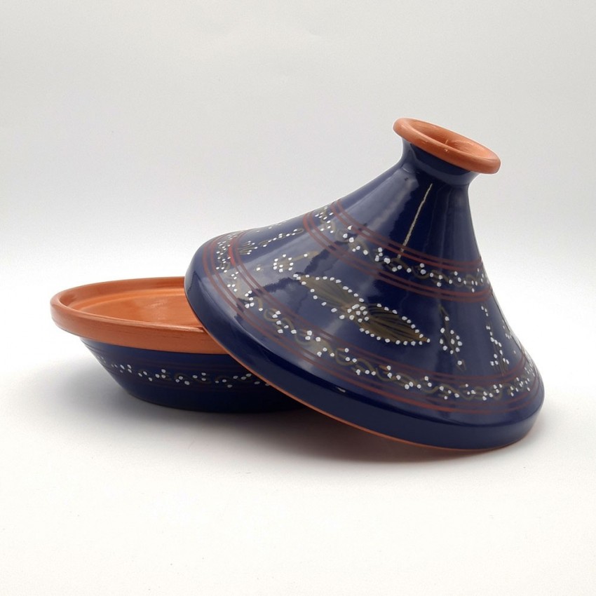 Tajine de cuisson Tatoué Bleu Nuit - D 27 cm