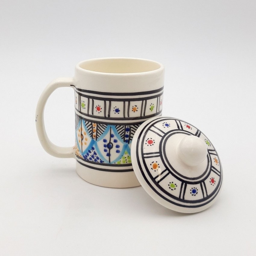 Tasse avec couvercle en céramique 25 cL Bakir Royal