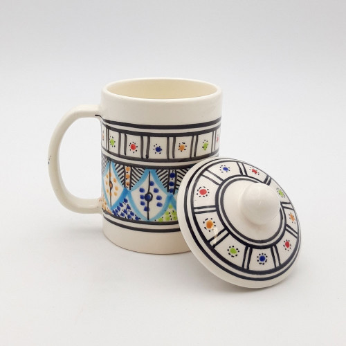 Tasse avec couvercle en céramique 25 cL Bakir Royal