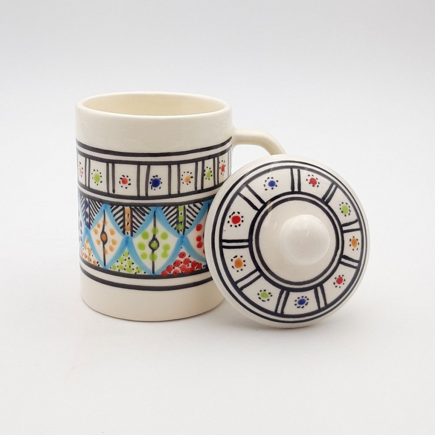 Tasse avec couvercle en céramique 25 cL Bakir Royal