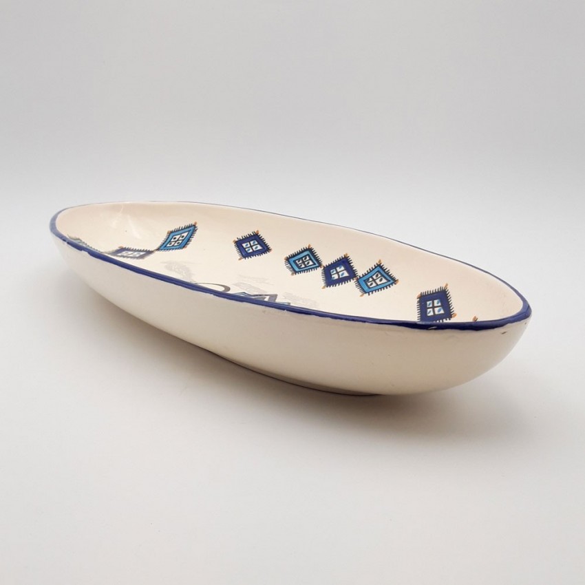 Plat ovale Sahel bleu - L 53 cm