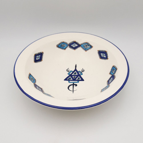 Plat Tebsi Sahel bleu - D 33 cm