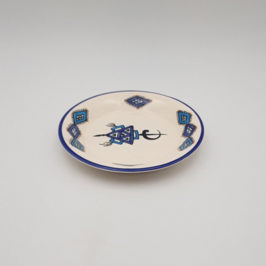 Assiette à entrée ou dessert Sahel bleu - D 20 cm