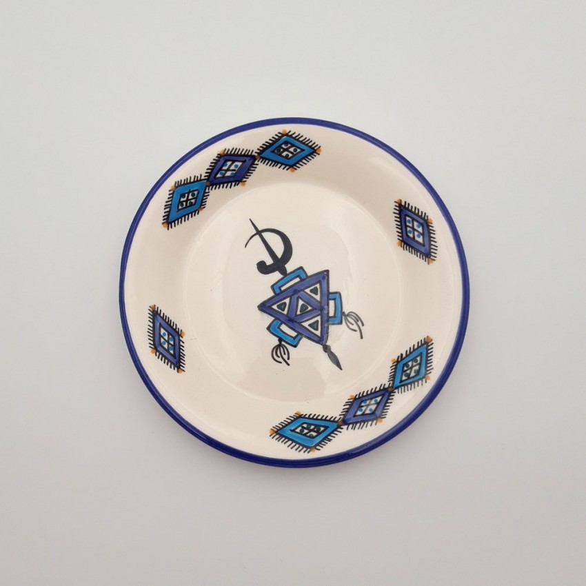 Assiette à entrée ou dessert Sahel bleu - D 20 cm