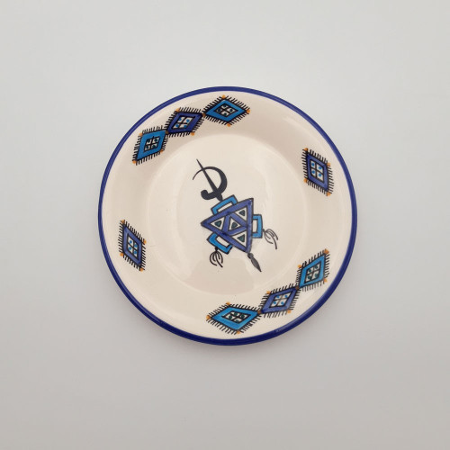 Lot de 6 assiettes à entrée ou dessert Sahel bleu - D 20 cm
