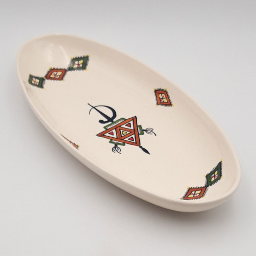 Plat oval Sahel beige - L 50 cm