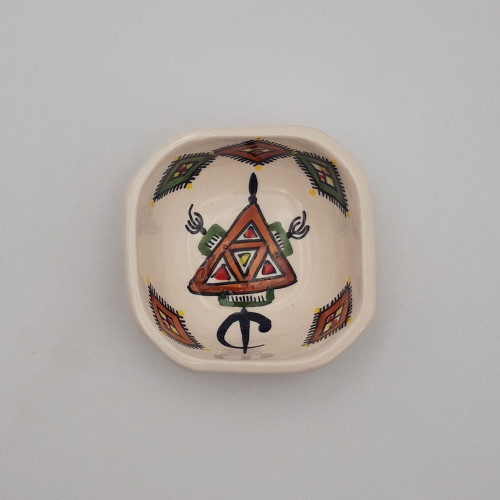 Plat octogonal Sahel beige - L 10 cm