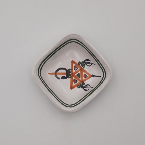 Ramequin carré Khelel beige - L 10 cm