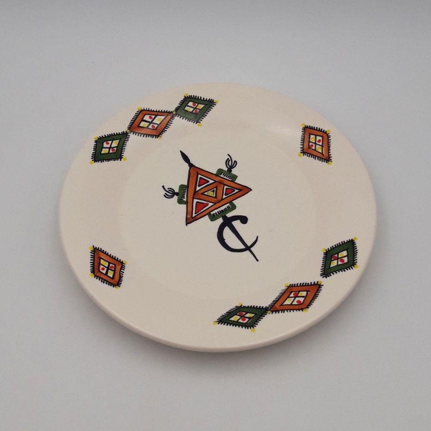 Lot de 6 assiettes plates Sahel beige - D 24 cm