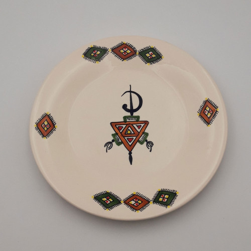 Lot de 6 assiettes plates Sahel beige - D 28 cm