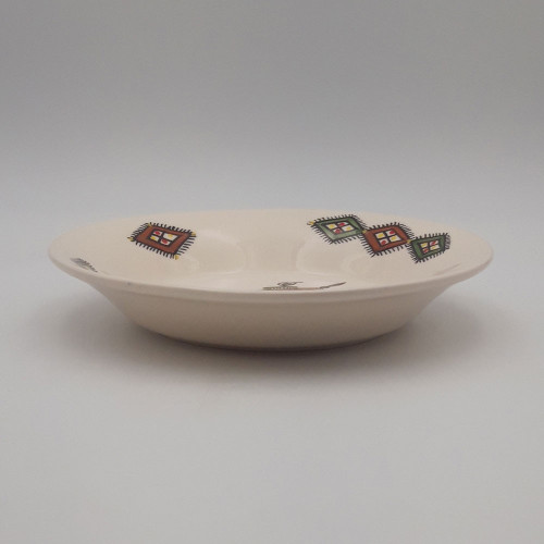 6 assiettes creuses Sahel beige - D 24 cm