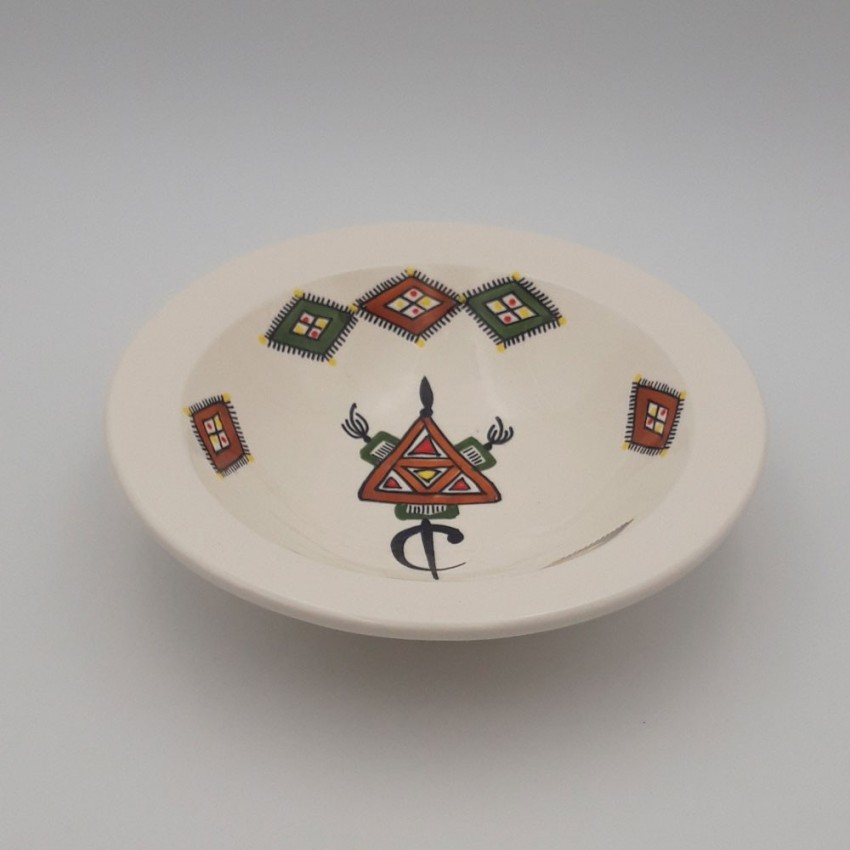 Assiette Tebsi Sahel beige - D 23 cm