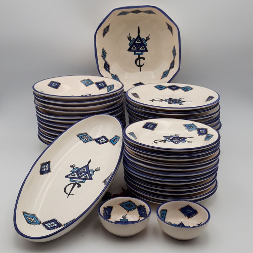 Service de table oriental Sahel Bleu – 12 pers