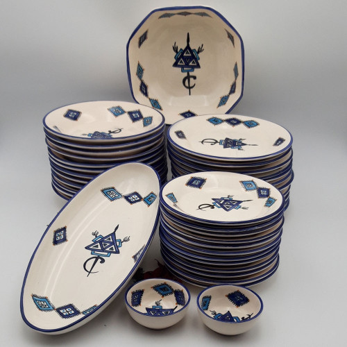 Service de table oriental Sahel Bleu