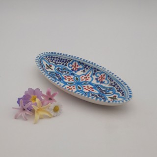 Plat ovale Marocain turquoise - L 20 cm