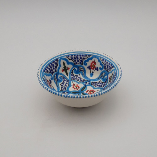 Coupelle Marocain Turquoise Liseré - D 15 cm