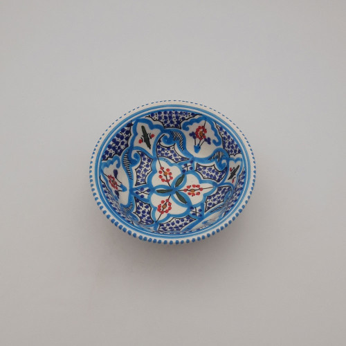 Coupelle Marocain Turquoise Liseré - D 15 cm