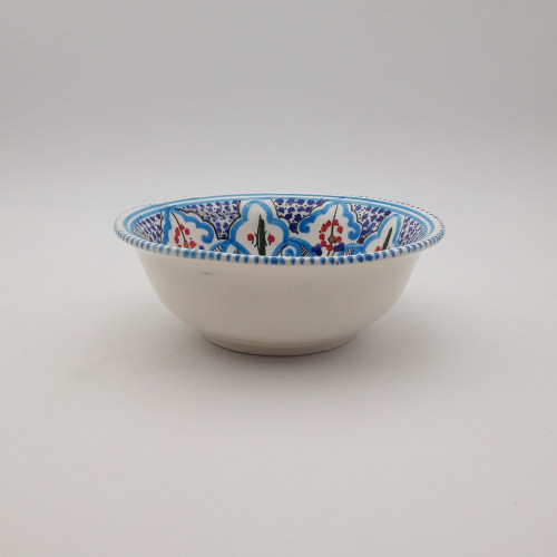 Saladier Marocain Turquoise Liseré - D 20 cm