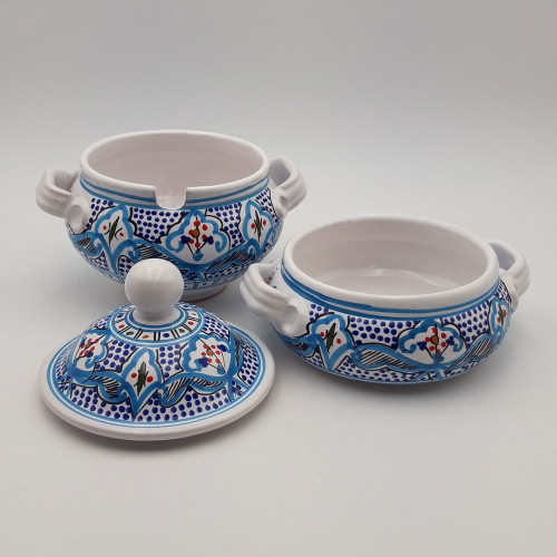 Couscoussier Marocain turquoise - Grand modèle