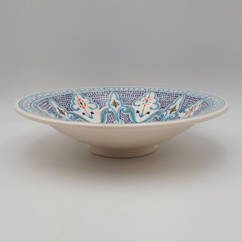 Plat Tebsi Marocain turquoise - D 37 cm