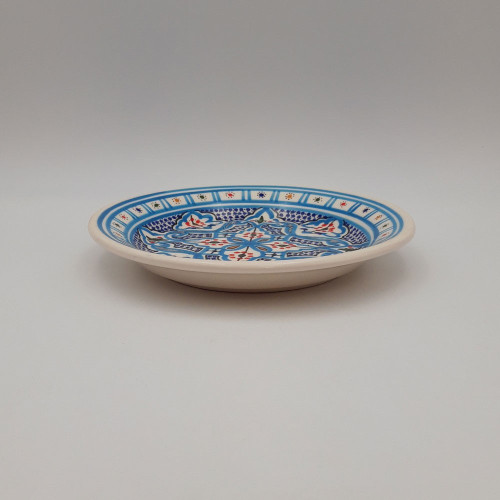 Assiette à entrée ou dessert Marocain turquoise - D 20 cm