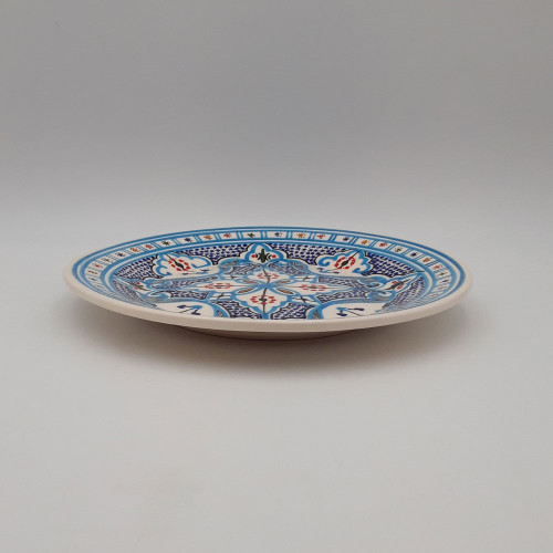 Assiette plate Marocain turquoise - D 24 cm