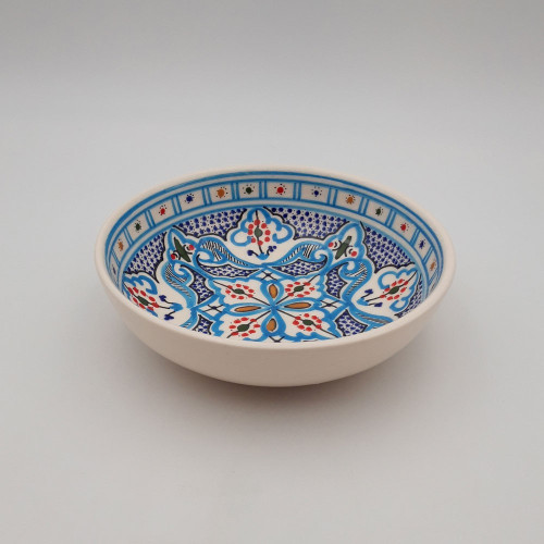 Service à couscous assiettes jattes Marocain Turquoise - 8 pers