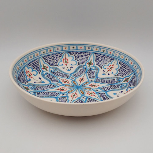 Service à couscous assiettes jattes Marocain Turquoise - 12 pers