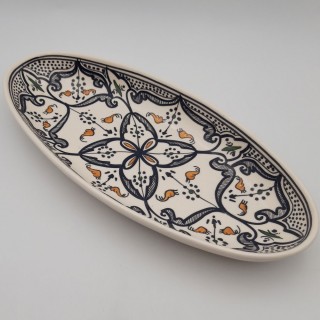 Plat ovale Marocain noir - L 50 cm