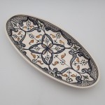 Plat ovale Marocain noir - L 50 cm