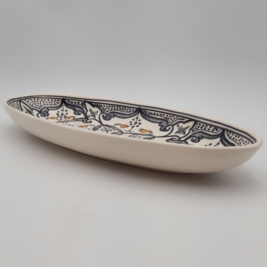 Plat ovale Marocain noir - L 50 cm