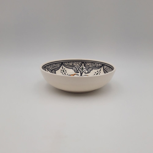 Lot de 6 assiettes creuses jatte Marocain noir - D 20 cm