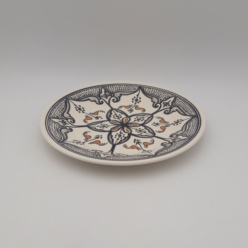Assiette plate Marocain noir - D 24 cm
