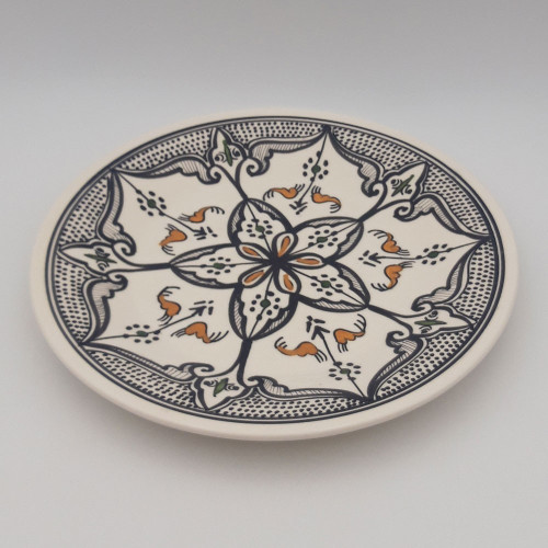 Lot de 6 assiettes plates Marocain noir - D 28 cm