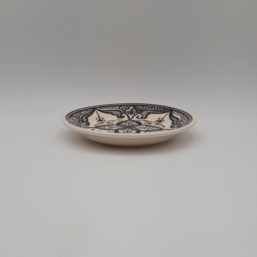 Lot de 6 assiettes à entrée ou dessert Marocain noir - D 20 cm