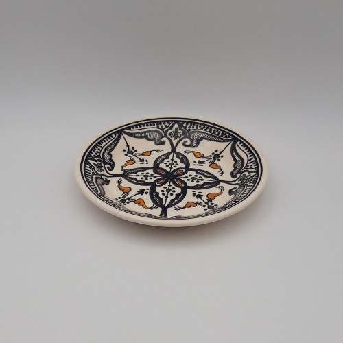 Lot de 6 assiettes à entrée ou dessert Marocain noir - D 20 cm