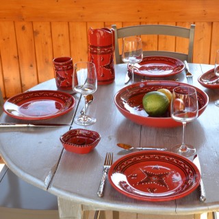 Jatte Tatoué rouge - D 31 cm