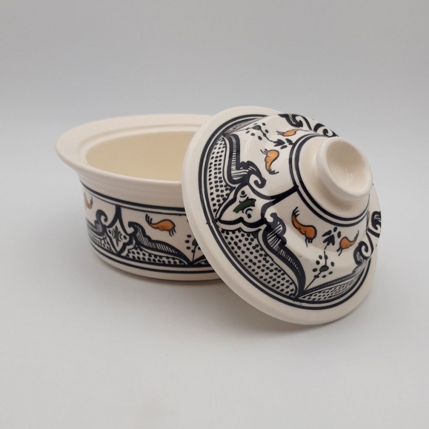 Service à couscous assiettes creuses Marocain noir - 6 pers