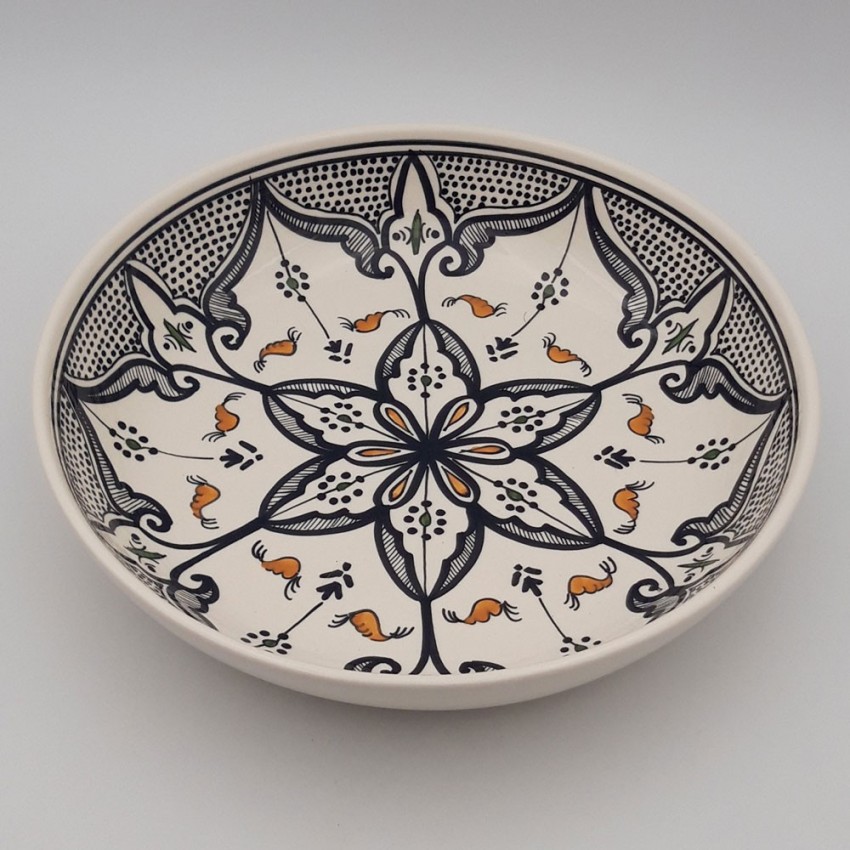 Service à couscous assiettes jattes Marocain noir - 6 pers