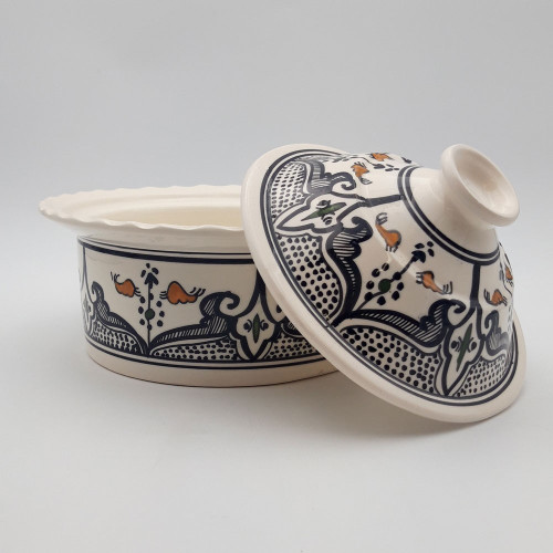 Service à couscous assiettes jattes Marocain noir - 12 pers