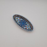 Plat ovale Bakir turquoise - L 20 cm
