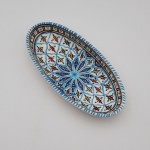 Plat ovale Bakir turquoise - L 30 cm