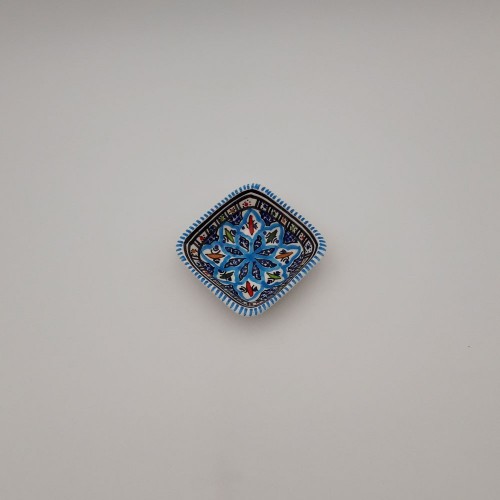 Plat carré Bakir Turquoise - L 10 cm