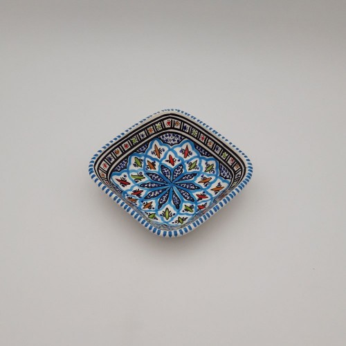 Plat carré Bakir Turquoise - L 16.5 cm