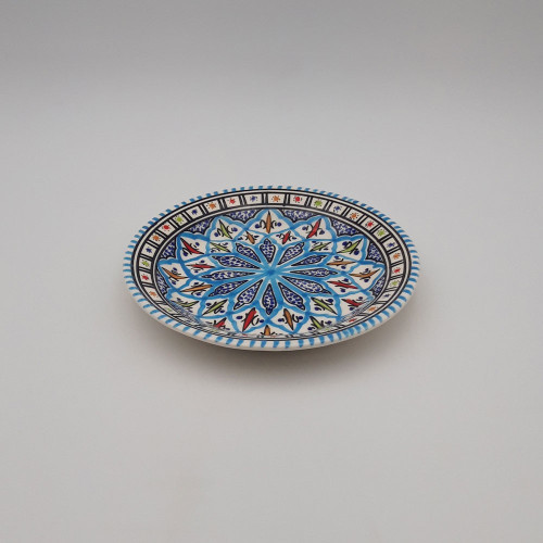 Assiette à entrée ou dessert Bakir turquoise - D 20 cm