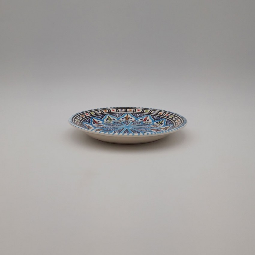 Assiette à entrée ou dessert Bakir turquoise - D 20 cm