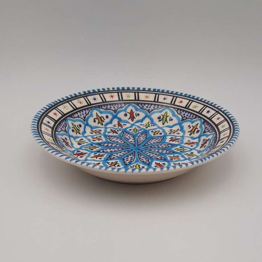 Assiette creuse Bakir turquoise - Diam 24 cm