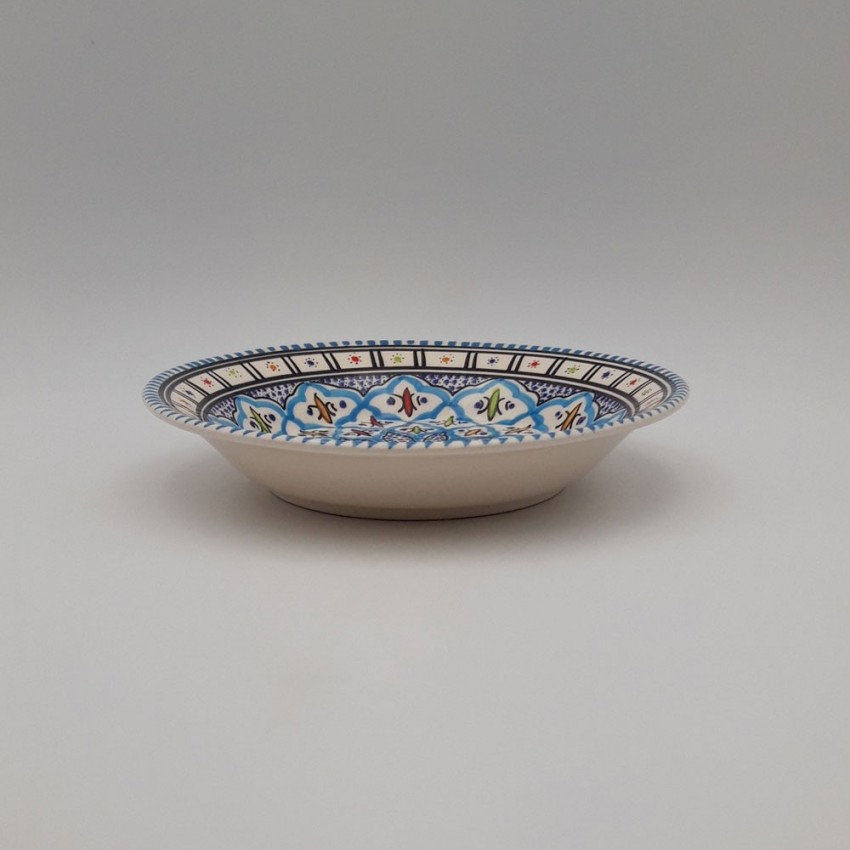 Assiette creuse Bakir turquoise - Diam 24 cm